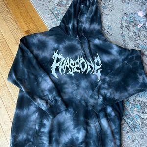 SOLD! Phaseone Black and Gray Tie-Dye Hoodie